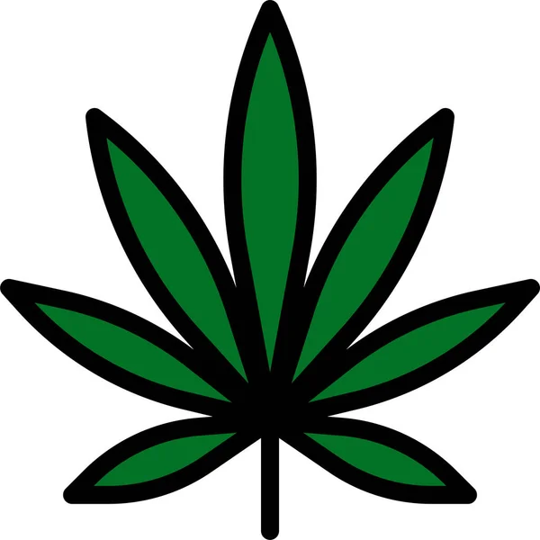 Cannabis Culturen Drug Icoon — Stockvector