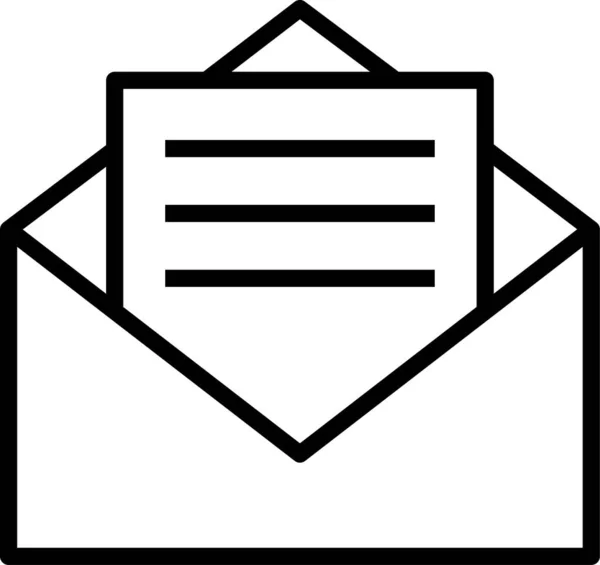 Ícone Comunicação Envelope Mensagem Estilo Esboço — Vetor de Stock