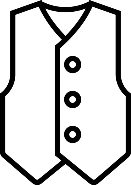 Vest Vest Mode Icoon — Stockvector