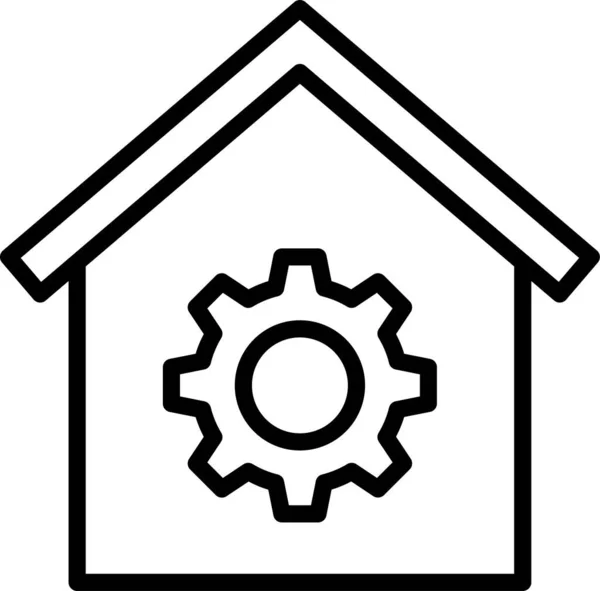 Home Casa Impostazione Icona — Vettoriale Stock