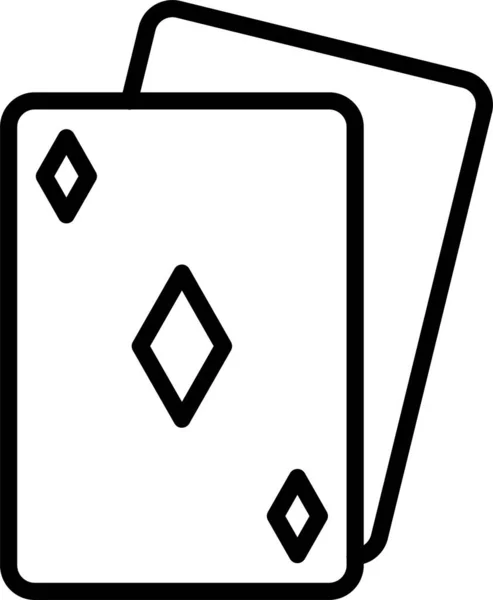 Pokera Karty Gra Ikona — Wektor stockowy