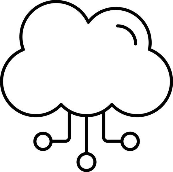 Icoon Cloud Computing Netwerk — Stockvector