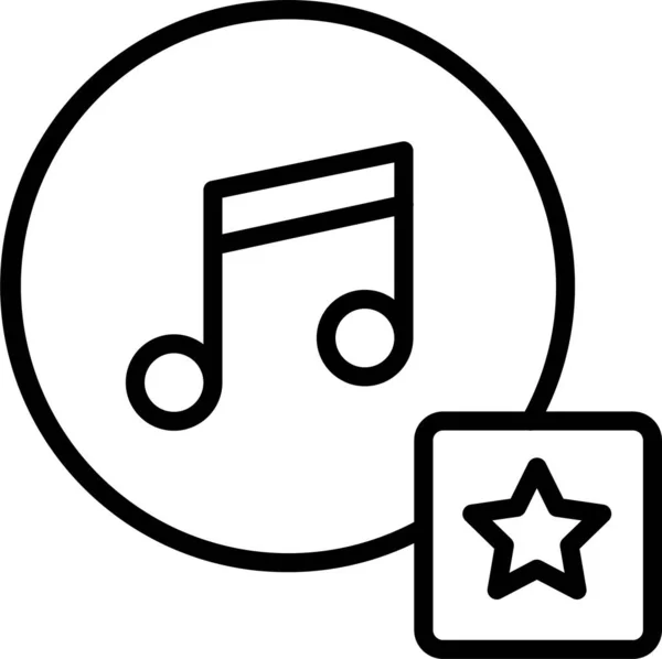 Classificação Ícone Música Favorita Estilo Esboço — Vetor de Stock