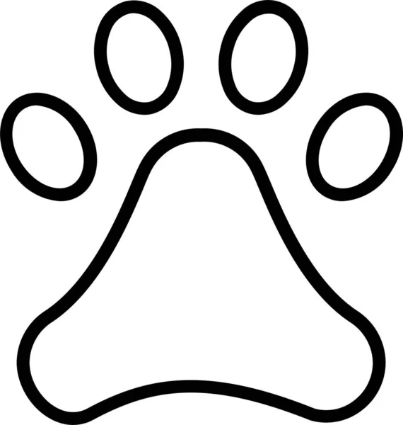 Икона Собаки Лапы Животных Стиле Наброска — стоковый вектор
