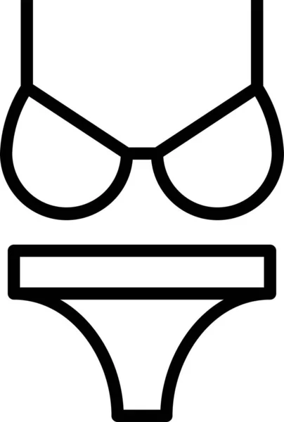 Bikini Swimsuit Summer Icon — Stock Vector