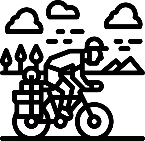 Vélo Vélo Parcs Icône Dans Catégorie Tourisme Hôtels Hospitalité — Image vectorielle
