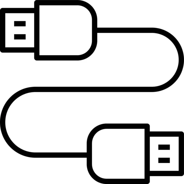 Ikon Elektronik Kabel Usb - Stok Vektor