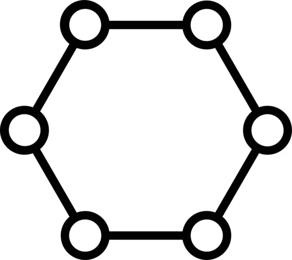 Ikona Tkání Molekul Dna Stylu Osnovy — Stockový vektor