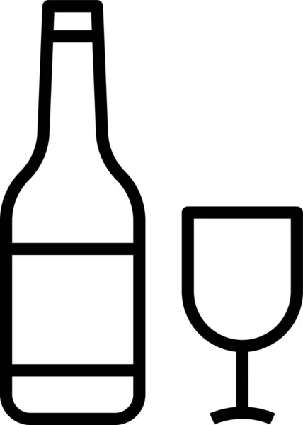 Alkoholos Sör Ital Ikon — Stock Vector