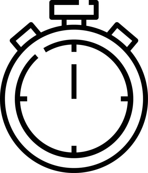 Στάση Εικονίδιο Χρονόμετρο Ρολόι Στυλ Περίγραμμα — Διανυσματικό Αρχείο