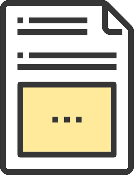 Document Form Interface Icon Filled Outline Style — Stock Vector