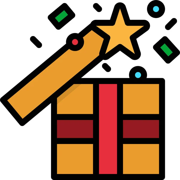 Caja Regalo Regalo Icono — Vector de stock