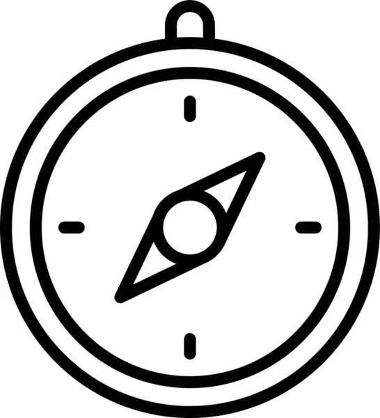 Ikona Umístění Směru Kompasu Stylu Osnovy — Stockový vektor