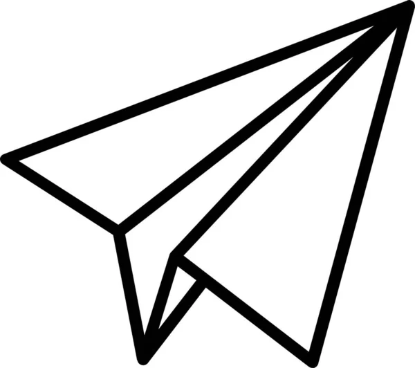 Ícone Origami Plano Estilo Esboço —  Vetores de Stock