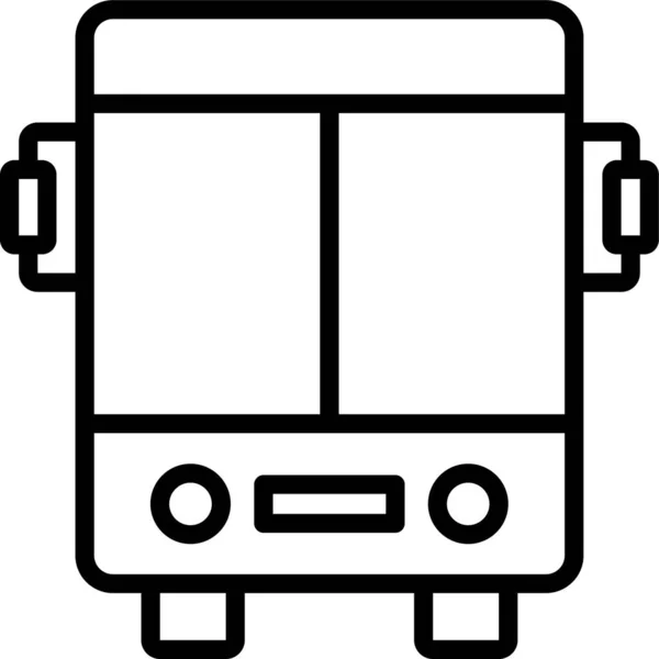 Ikona Vozidla Autobusové Dopravy — Stockový vektor
