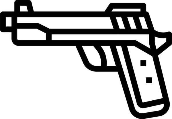 Balas Pistola Pistola Icono Categoría Aplicación Ley — Vector de stock