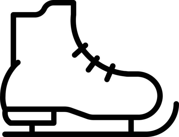 Sapatos Ícone Gelo Esportivo Estilo Esboço — Vetor de Stock