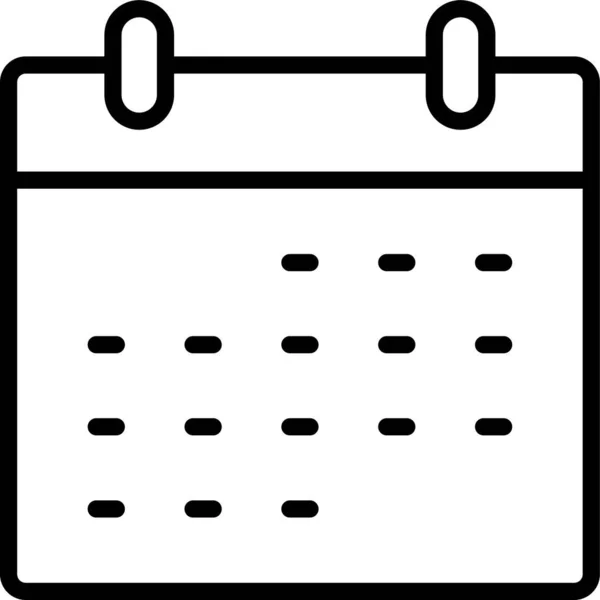 Kalender Datum Schema Pictogram — Stockvector