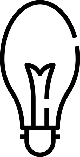 灯泡电技术图标的轮廓风格 — 图库矢量图片