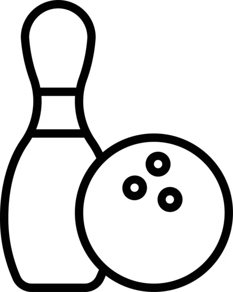 Spel Sport Bowling Ikon — Stock vektor