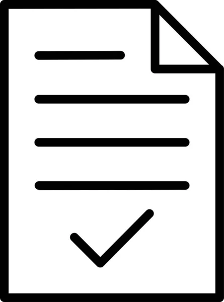 Dokument Textblatt Symbol Umrissstil — Stockvektor