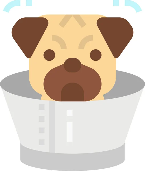 フラットスタイルの襟犬の名前のアイコン — ストックベクタ