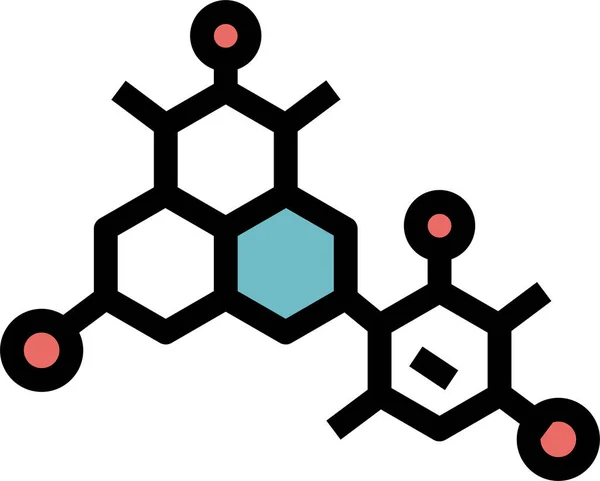 Icono Salud Química Biología Estilo Contorno Lleno — Vector de stock