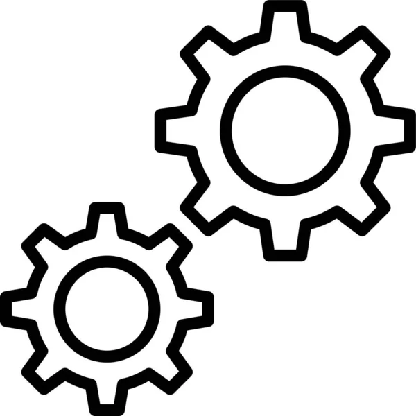 Instelling Tandwiel Pictogram — Stockvector