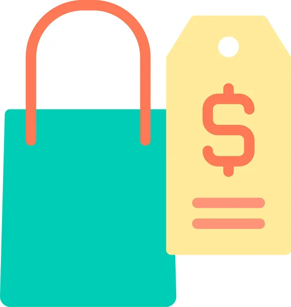 Commerce Price Sale Icon Flat Style — Stock Vector