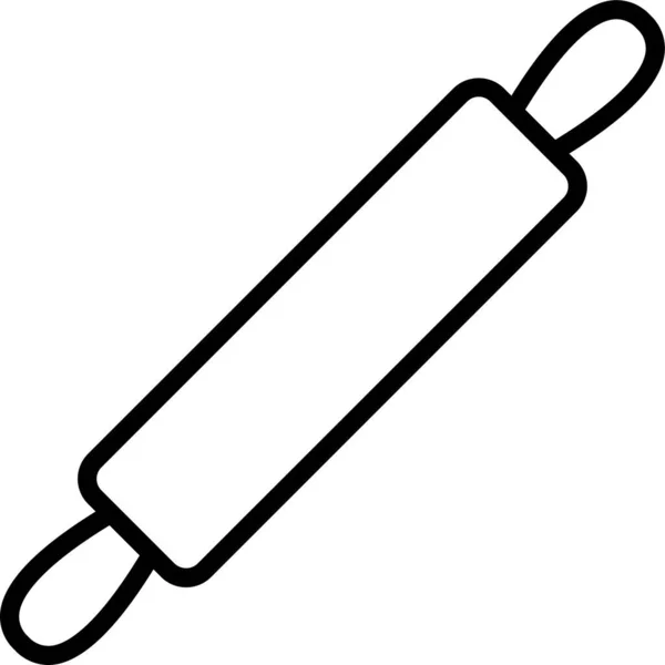 Rolling Pin Bread Icon Outline Style — Stock Vector