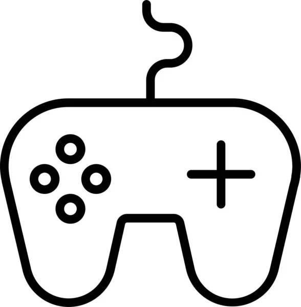 Иконка Игрового Контроллера Стиле Абрис — стоковый вектор