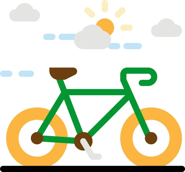 Vélo Vélo Icône Cycliste Dans Catégorie Avatar — Image vectorielle