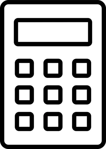 计算器以轮廓样式计算按钮图标 — 图库矢量图片