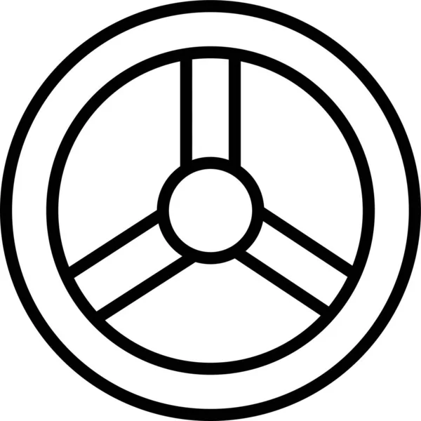 Rad Automobil Räder Symbol Umriss Stil — Stockvektor