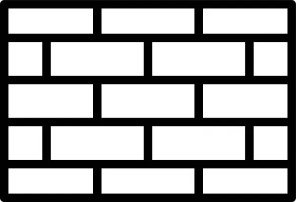Wall Brick Mansory Icon — Stock Vector