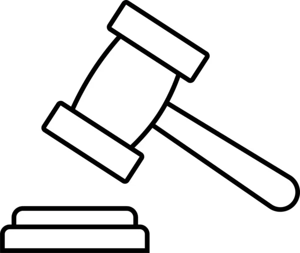 Εικονίδιο Δημοπρασίας Δικαστή Δικαίου — Διανυσματικό Αρχείο
