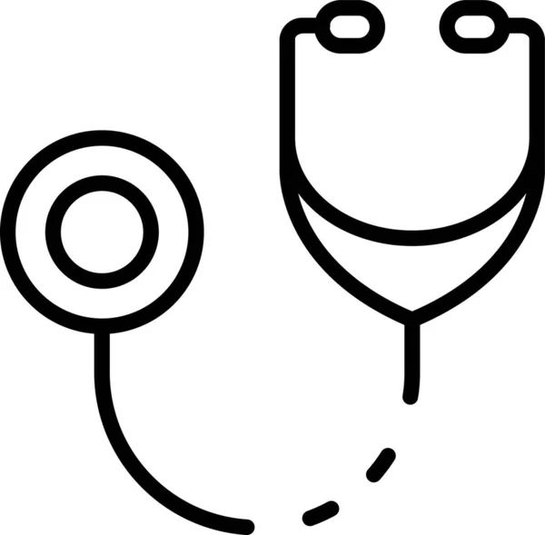 Stethoscoop Arts Medisch Icoon — Stockvector