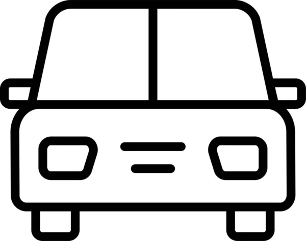 Icono Viaje Del Vehículo Coche Estilo Esquema — Vector de stock