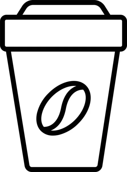 Kaffeepapierbecher Ikone — Stockvektor