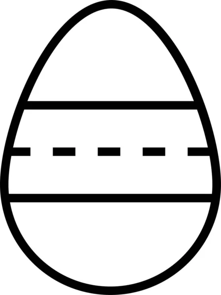 Icono Celebración Del Huevo Pascua Estilo Esquema — Archivo Imágenes Vectoriales