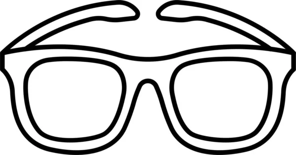 Γυαλί Οπτικό Εικονίδιο Μάτι Στυλ Περίγραμμα — Διανυσματικό Αρχείο