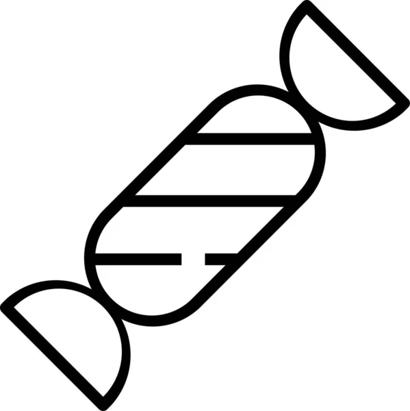 糖果巧克力糖蜜图标的轮廓风格 — 图库矢量图片