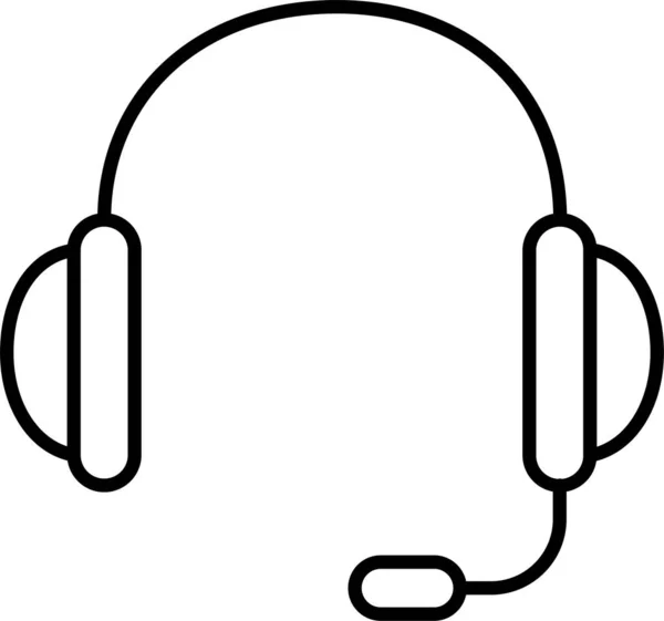 Audio Ikone Für Kopfhörer — Stockvektor