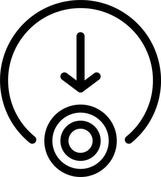 Іконка Стрілкою Вниз Стилі Контурів — стоковий вектор