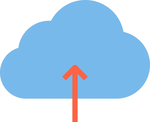 Ikona Technologii Przechowywania Chmurze Płaskim Stylu — Wektor stockowy