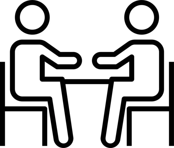 Vergadering Discussie Pictogram — Stockvector