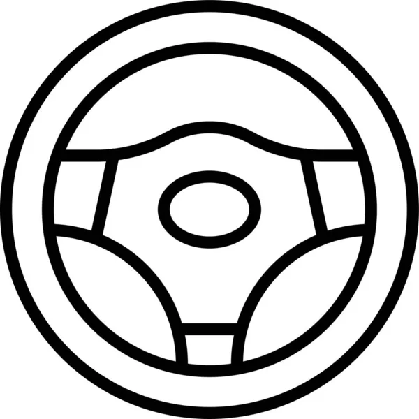 Икона Автомобиля Рулевого Управления — стоковый вектор