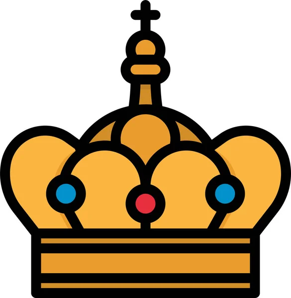 Kultura Korony Ikona Króla — Wektor stockowy