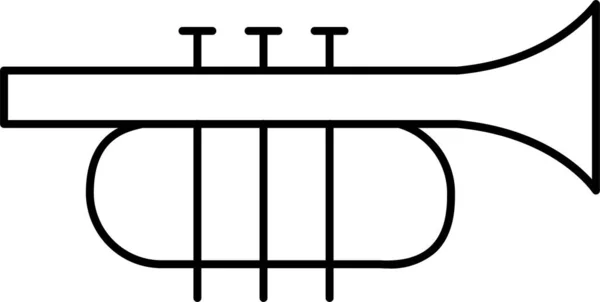 Trompet Instrument Muziek Icoon — Stockvector