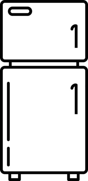 Холодильник Прохладный Значок Стиле Наброска — стоковый вектор